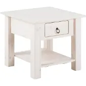 Loft 24 Ines Salontafel met 1 Lade - Massief Grenenhout - Landelijke Stijl- Wit Grenen