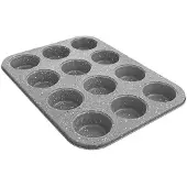 Orion GRANDE Serie - Granieten Muffinvorm - 12 Stuks - Niet-aanbaklaag - Vaatwasserbestendig