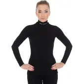 Brubeck Dames Seamless Extreme Merino Wol-Thermoshirt-Zwart-L