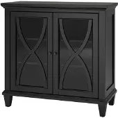 Dorel Home Ellington-Kast - 2-deurs - Zwart MDF
