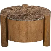 Giga Meubel Salontafel Maeve Naturel Marmer 60cm