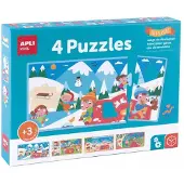 APLI Kids puzzel zoek en vind seizoenen - educatief karton speelgoed.