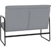 vidaXL Bankje 100x64x80 cm stof lichtgrijs