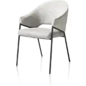 Xooon Nolan fauteuil metaal/leer vezelstof 2 stuks
