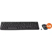 Logitech MK270 Draadloos Toetsenbord en Muis QWERTY 4-Pack