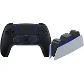 Sony PlayStation 5 DualSense Draadloze Controller Midnight Black + BlueBuilt oplaadstation