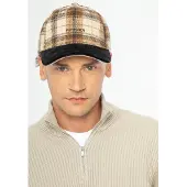 WITTCHEN - Herenpet - Bruin en Beige - Contrast Vizier - Verstelbaar
