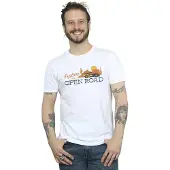 Disney Heren Auto's Verkennen De Open Weg T-Shirt (Wit)