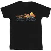 Disney Heren Auto's Verkennen De Open Weg T-Shirt (Zwart)
