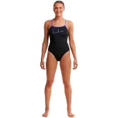 Funkita Single Strap Swimsuit Zwart AUS 8 Vrouw