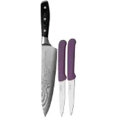 Eden Küchenmesser Classic Damast koksmes en groentemesjes, 9cm, set van 2