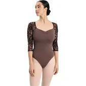 Intermezzo Mernila 3/4 Sleeve Leotard Bruin XS Vrouw