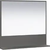 Ebuy24 Bad Spiegel Pure Bliss, antraciet, melamine. Afmetingen: ongeveer 80 x 74 x 14 cm (breedte x hoogte x diepte)