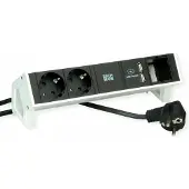 Bachmann DESK2 2x Schutzkontakt 1x USB Charger 1x CM