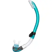 Tusa Platina II Hyperdry – Premium snorkel met Hyperdry-systeem en hypoallergene siliconen mondstuk – Oceaangroen/Transparant – SP-170 OG