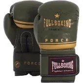 Fullboxing Force Leather Artificial Boxing Gloves Groen 14 oz