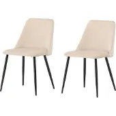 Ebuy24 Night eetkamerstoel beige.