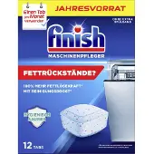 Finish - vaatwasmachinereiniger tijdens wasbeurt - 12 tabletten - Jaarvolume