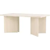 Ebuy24 Bassholmen eetkamertafel 90x180 cm whitewash.