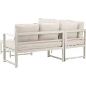 Ebuy24 Salvador 1 hoekbank, 1 salontafel beige.