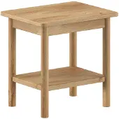 Vipack OLIVE nachtkastje eikenhout met open legplanken