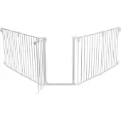 Trixie - Afsluithek met deur - 5-delig - Metaal - Wit - 62,5-300X76,5 CM