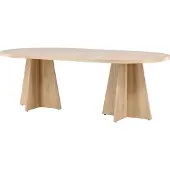 Venture Home Bootcut eetkamertafel ovaal 115x230 cm whitewash.