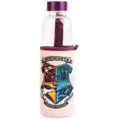 Harry Potter , Glazen Drinkfles Zweinstein Wapen van 500ml, Paars