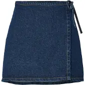Pieces Rok 'PCFLora' blauw denim