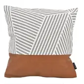 NOVÉE Sierkussen vida nova #2 | 45 x 45 cm | katoen / pu leder