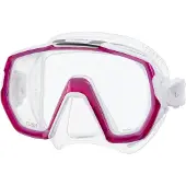 Tusa Freedom Elite – Premium snorkelmasker & duikbril met single lens, breed gezichtsveld en Freedom Technology – Transparant/Roze – M1003 BP