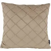 NOVÉE Sierkussen velvet cross taupe | 45 x 45 cm | velvet/polyester