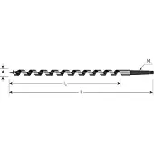 Rotec Slangenboor GOLD-LINE, MK 2, ø28x380x480 Azobé - 242.2803A