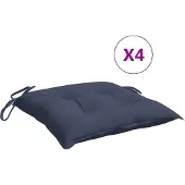 vidaXL Stoelkussens 4 st 50x50x7 cm oxford stof marineblauw