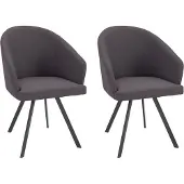 Loft 24 Barry-Stoel - 2 Pack - Antraciet