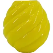 Housevitamin Bloemenvaas ‘Swirl’ – Keramische Design Vaas – Geel – 21,5 cm