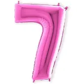 Super Merchant Folieballon cijfer 2 fuchsia 102 cm