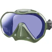 Tusa Zensee Pro - Premium duikmasker met geïntegreerde lens, panoramisch zicht, antireflecterende lens met UV420, licht en comfortabel - Zwart/Khaki - M1010S QKHA