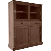 Loft 24 Highboard Schröder Vitrine van massief dennenhout, breedte 114 cm