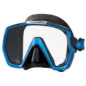 Tusa Freedom HD M1001QB – Premium snorkelmasker & duikbril van hypoallergeen siliconen met breed panoramisch zicht en één venster – Zwart/Blauw – M1001QB FB