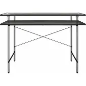 DOMUS Wainwright-Bureau - Glas/Zwart Metaal