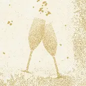 Duni Dunisoft - Napkins- servetten 60 stuks 40*40 ecru champagneglas