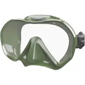 Tusa Zensee – Premium duikmasker met geïntegreerde lens, panoramisch zicht, lichtgewicht ontwerp en comfortabel draagcomfort – Khaki Groen – M1010 QKH