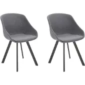 Notio Living Ben-Eetkamerstoel - Set van 2 - Antraciet