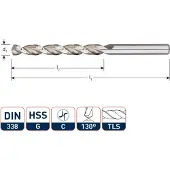 Rotec HSS houtspiraalboor, TLS, Ø 5,0 x 52 / 86 mm (10 stuks)