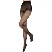 Sarlini Panty met grafisch design zwart/goud 40den
