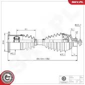 ESEN SKV 40SKV165 Aandrijfas