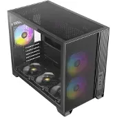 Antec FLUX M, midi-tower computerbehuizing, geschikt voor ATX/Micro-ATX/ITX moederborden, zwart