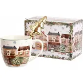 Duo Kerstmok met metalen kerstboom-infuser, 460 ml