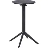 Beliani LEGRENA - Tuintafel - Zwart - Synthetisch materiaal